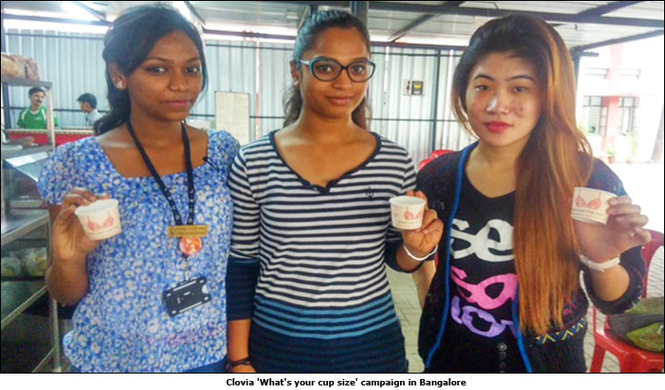 paper tea cups Clovia-Whats-your-cup-size-campaign-in-Bangalore