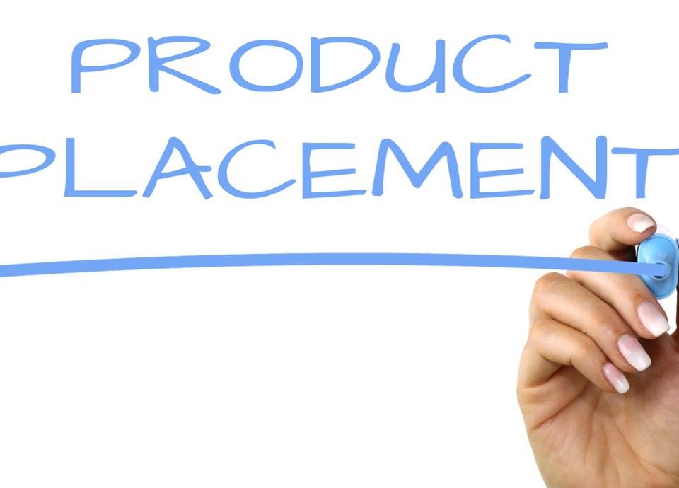 product placement being written on the glass