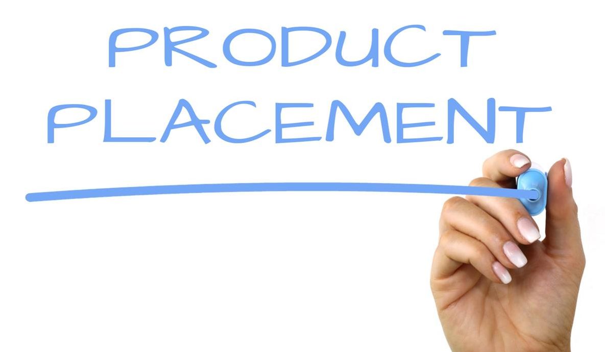 product placement being written on the glass