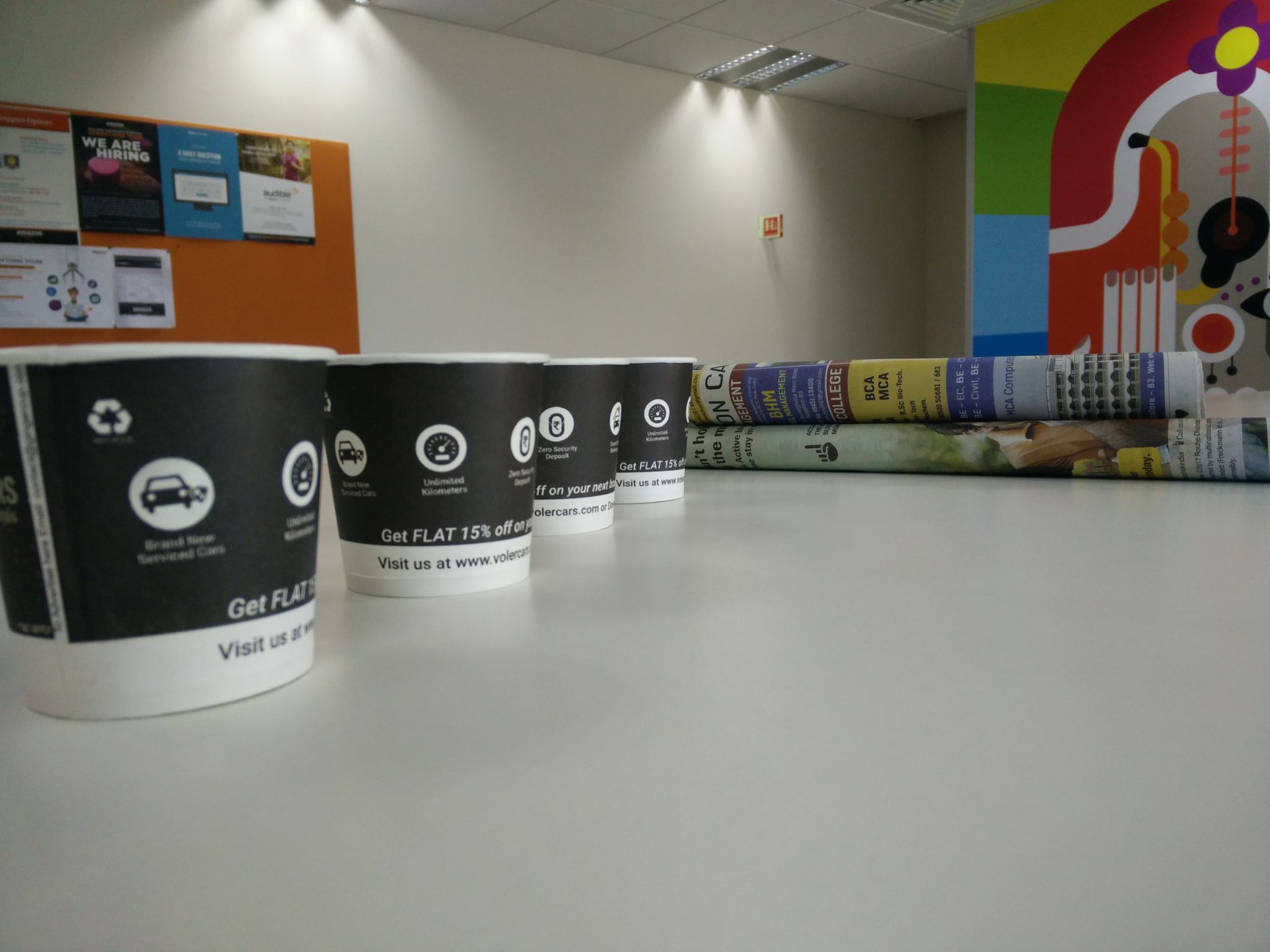 paper cup marketing in Bangalore coffee cup advertising in Bangalore new start-ups