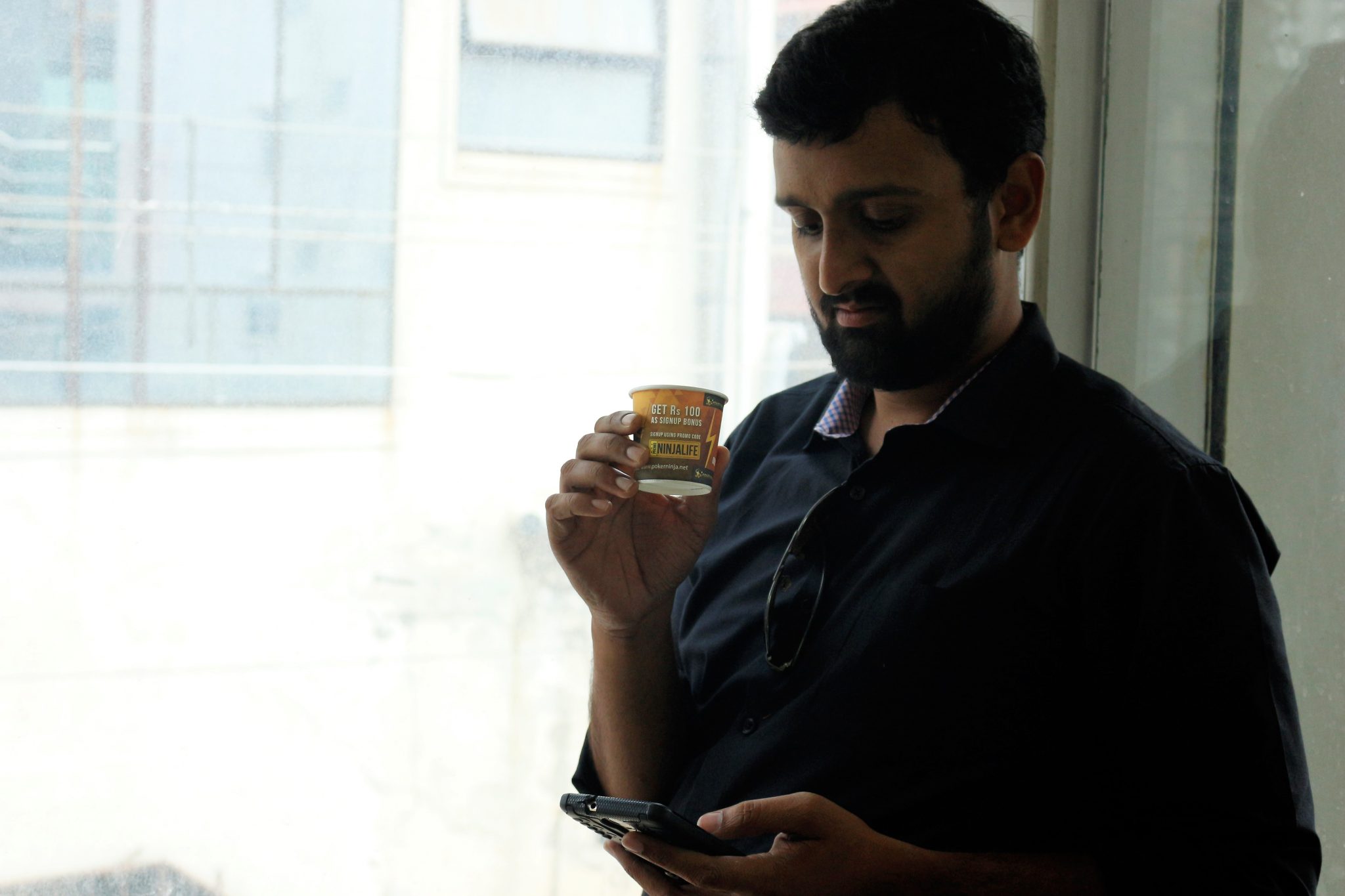 personalized cups branded paper cups for Poker Ninja by gingercup.com