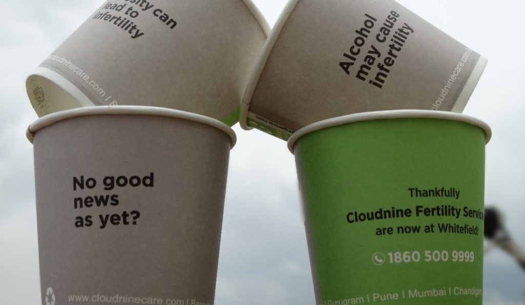 Awareness on Infertility-Paper Cup advertising Campaign-Gingercup
