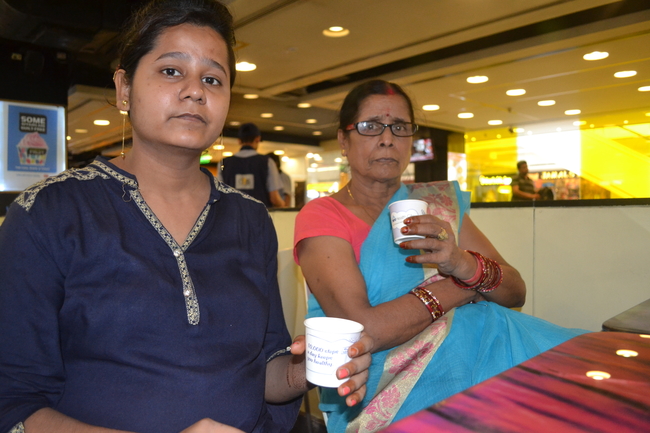 advertising on a paper cup