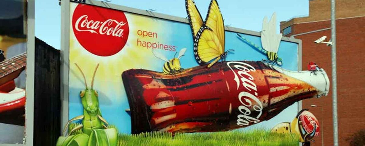 Out-of-Home Advertising for Coca Cola Brand on Unipole