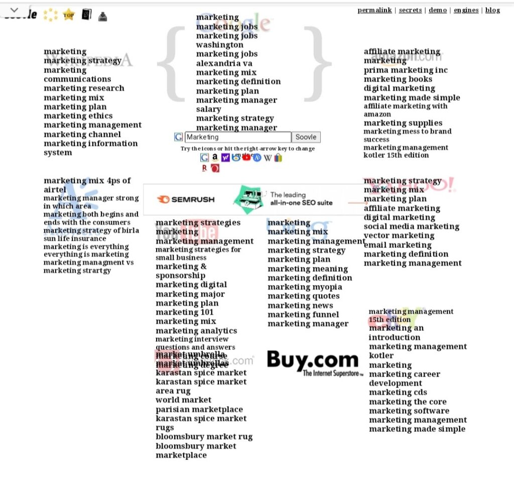Soovle - Free Keyword Research Tool