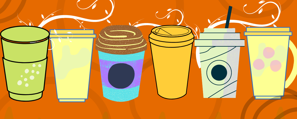 Different types of paper cups illustration