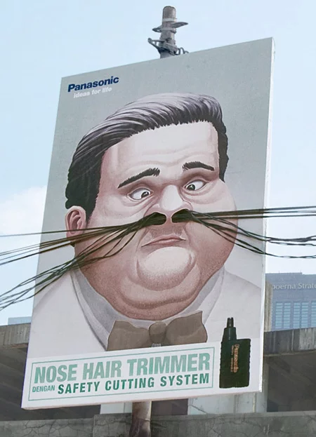 Innovative Nose Trimmer Billboard Advertisement