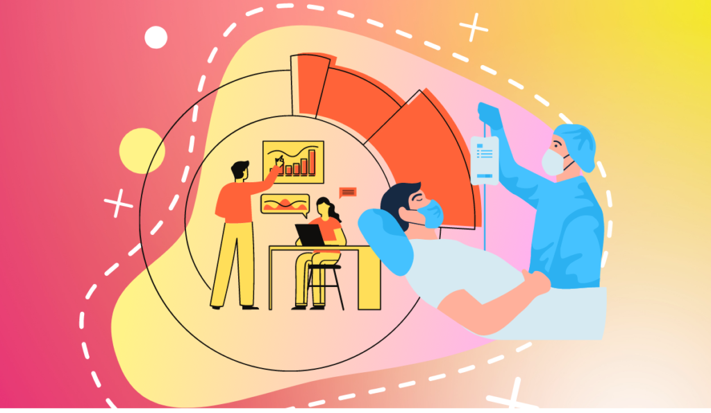 Healthcare marketing illustration