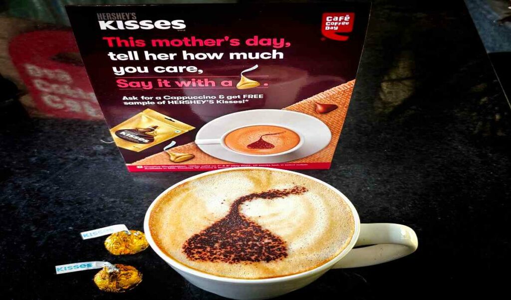 This image shows the collaboration between CCD and Hershey’s Kisses for mother’s day