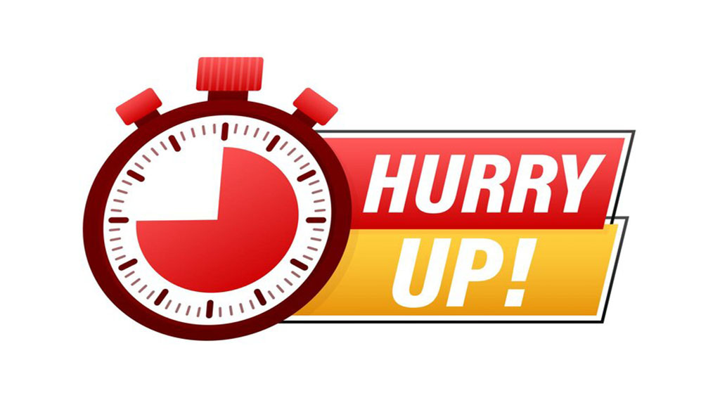 An artificial time clock- hurry up!