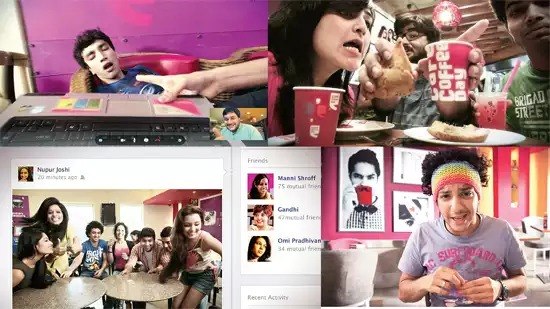 This image shows a Sit Down marketing campaign of Cafe Coffee day