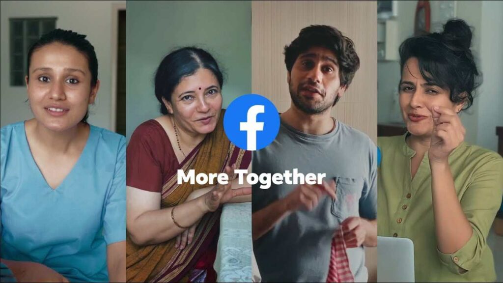 This image shows four individuals as a part of the “More Together” campaign by Facebook