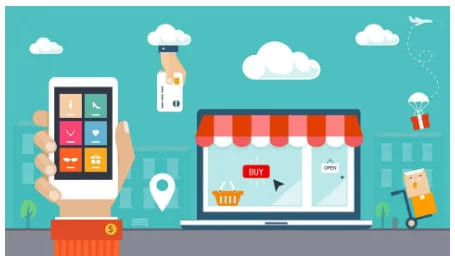 This image shows mediums of online marketing