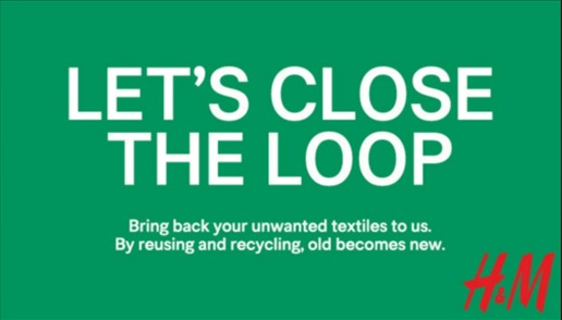 This image depicts the H&M Close The Loop campaign on a poster