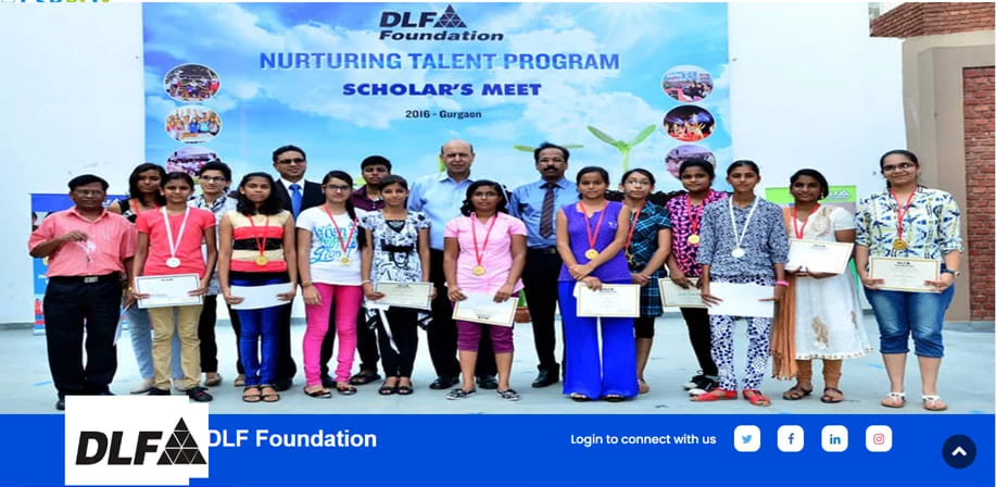 This image portrays a charitable program launched by DLF properties