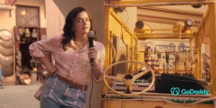 An actress performing for the marketing campaign 