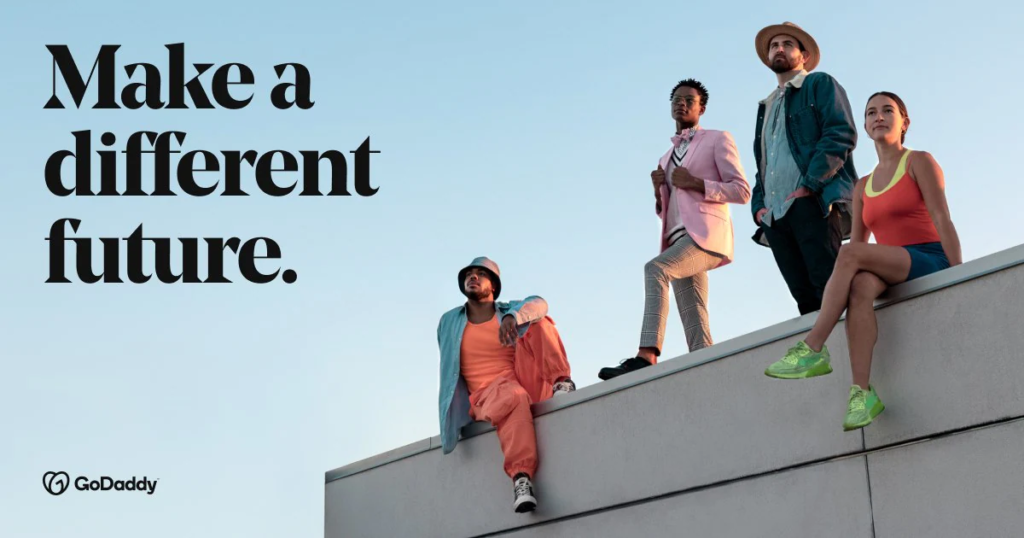 A glimpse of the marketing campaign of GoDaddy poster