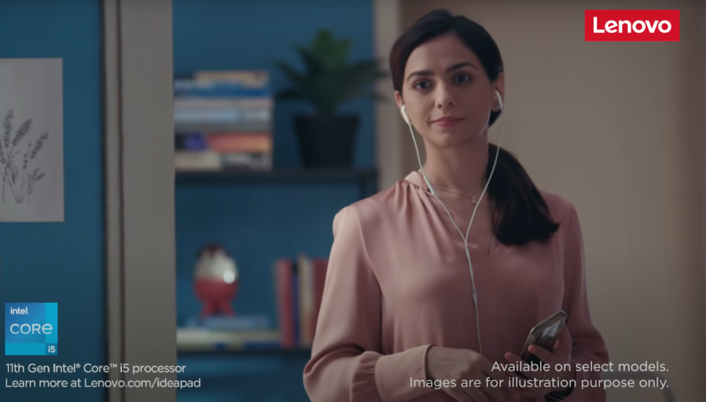 The TV advertisement by Lenovo as marketing strategy of electronic brands