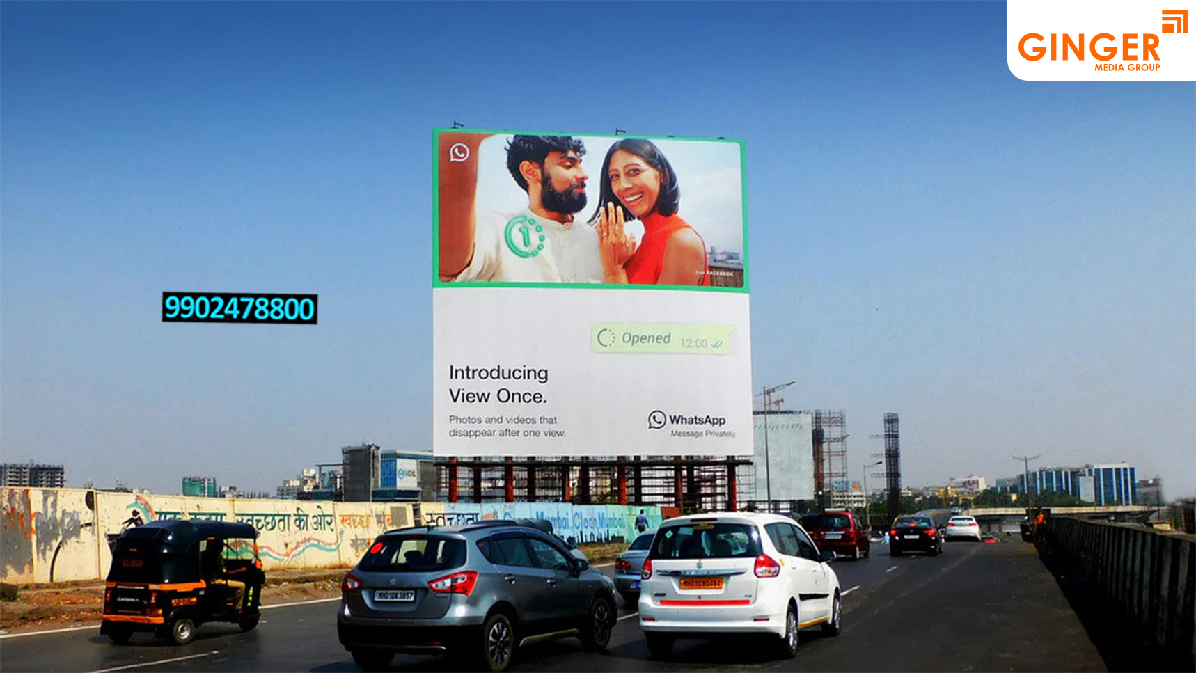 Billboard Advertising in PAN India to introduce Whatsapp one veiw feature