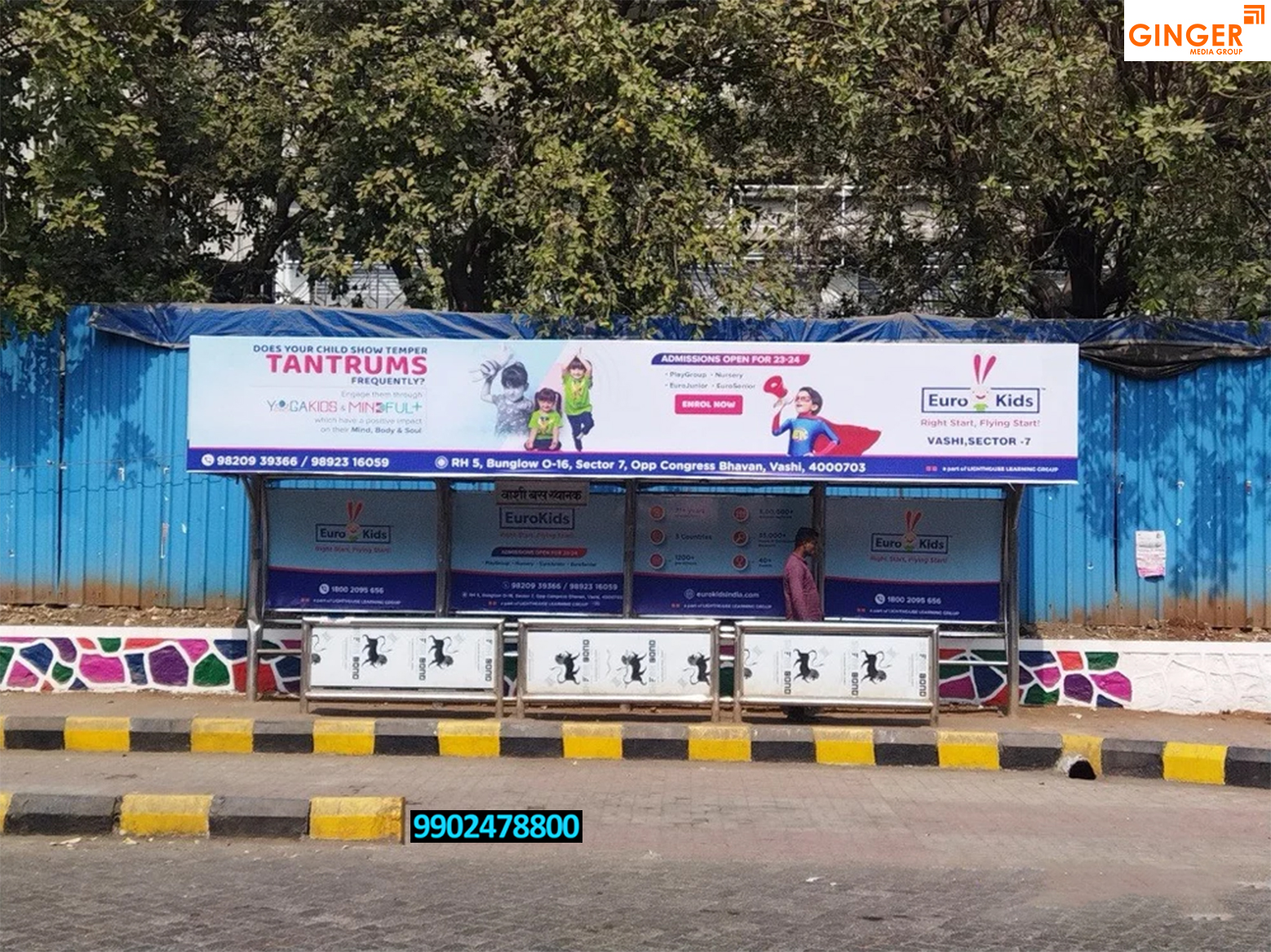 Bus Shelter Advertising in Bangalore for EuroKids