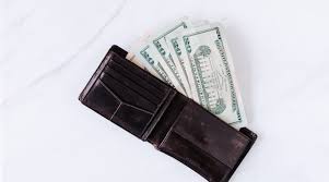A wallet with money in it
