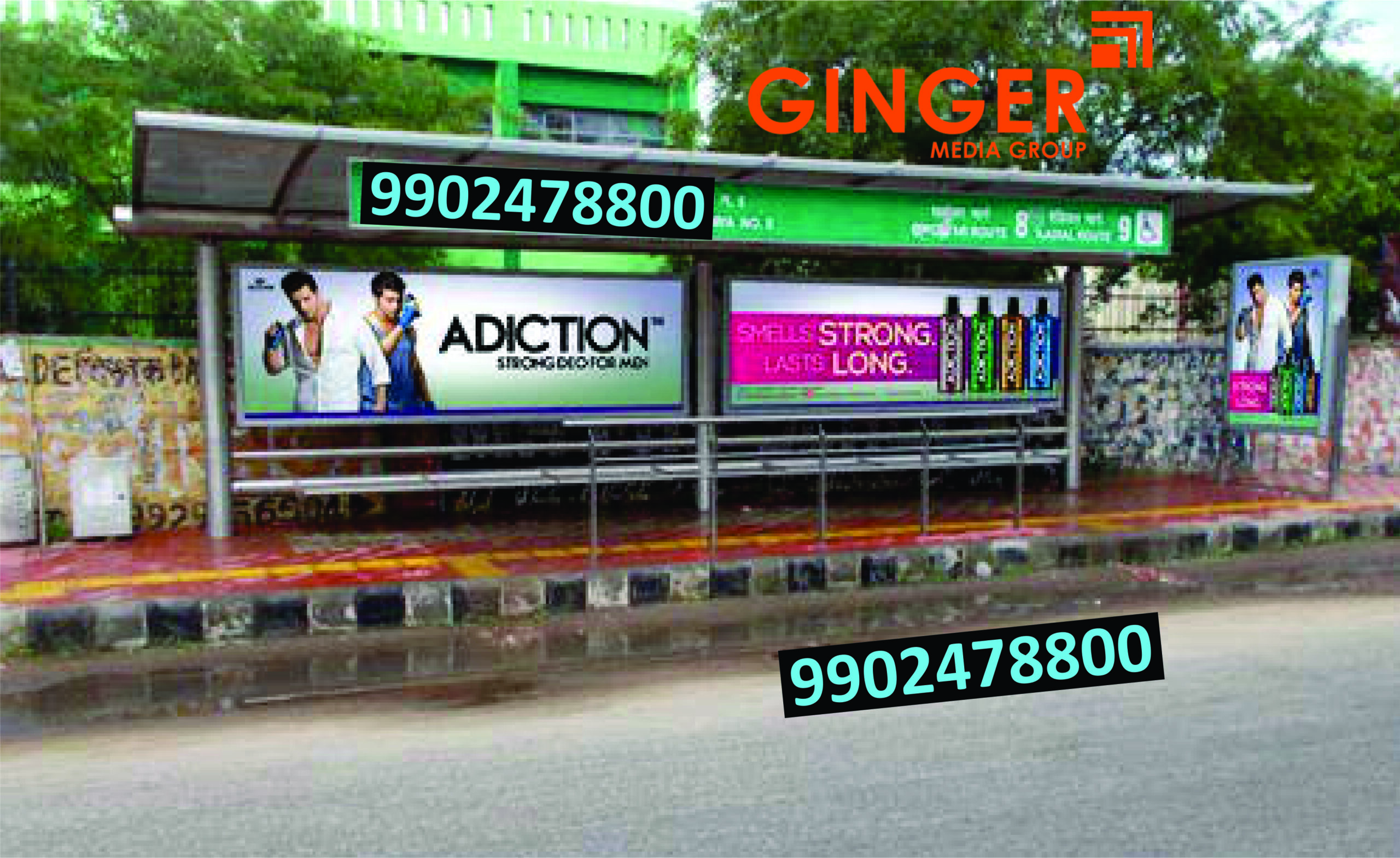 Bus shelter Advertising top advertising