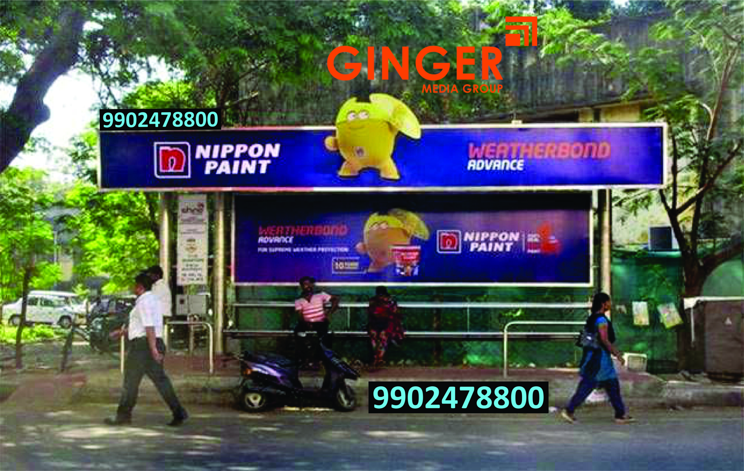 Bus shelter Advertising top advertising