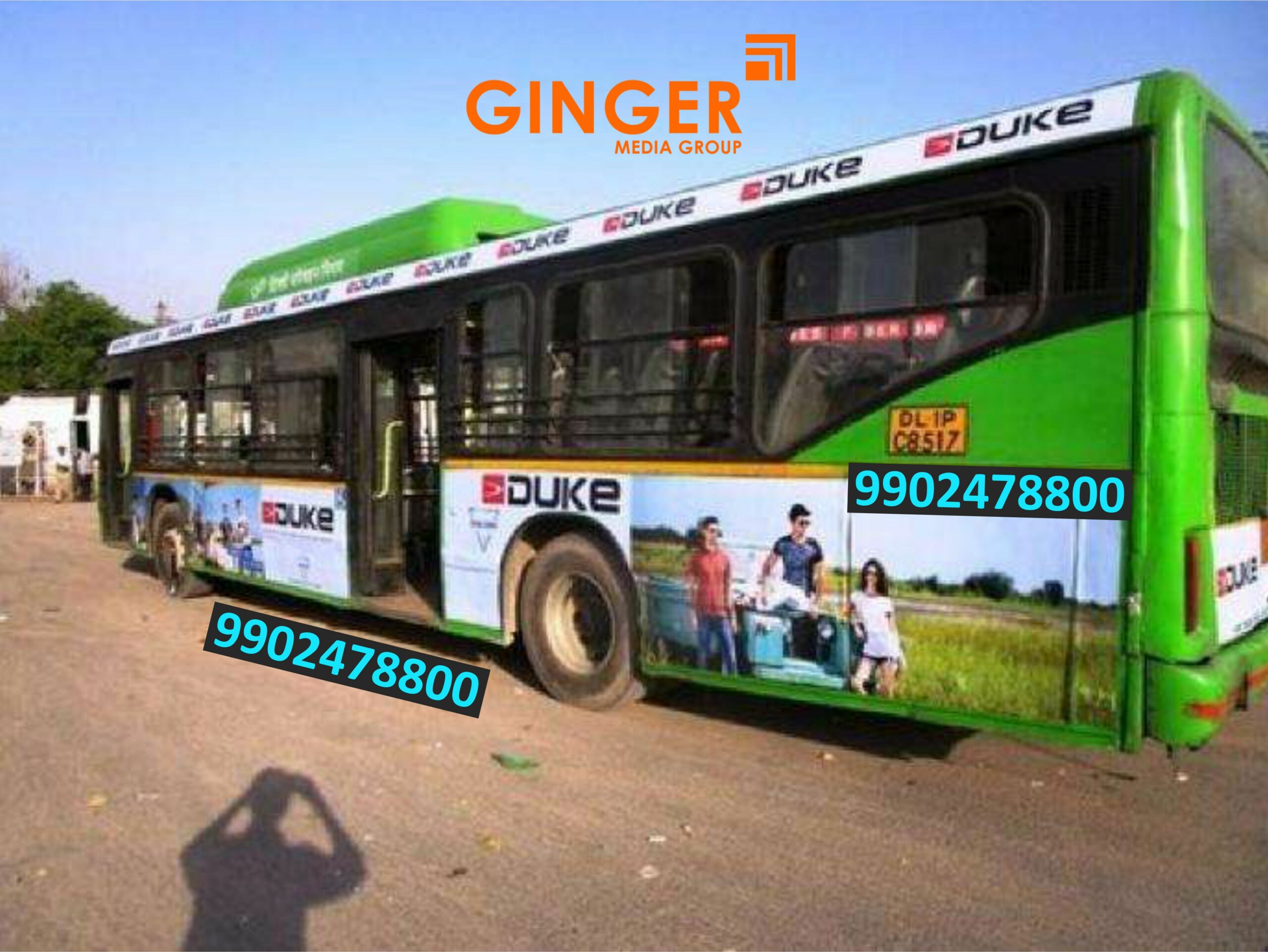 Bus Branding in PAN India with green color