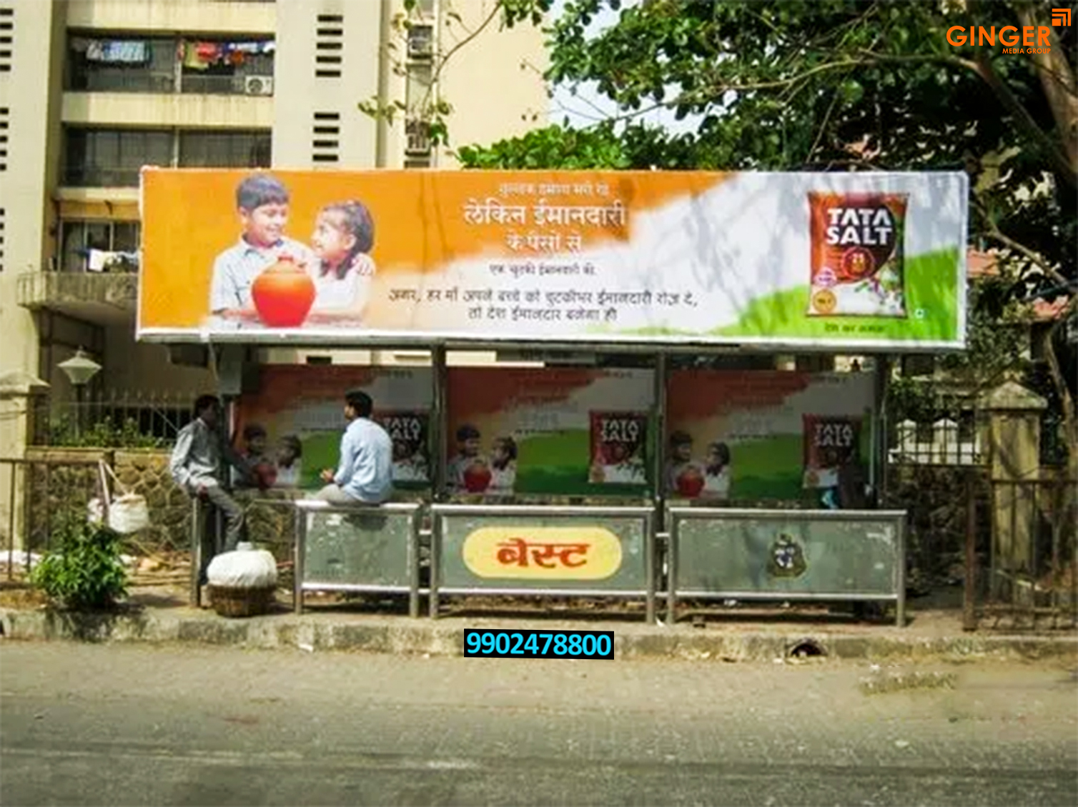 Bus Shelter advertising in Bangalore for TATA SALT