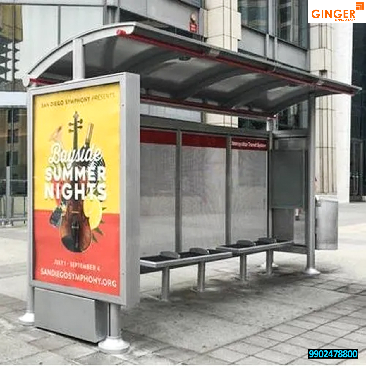 Bus Shelter Advertising in Delhi for Guitar