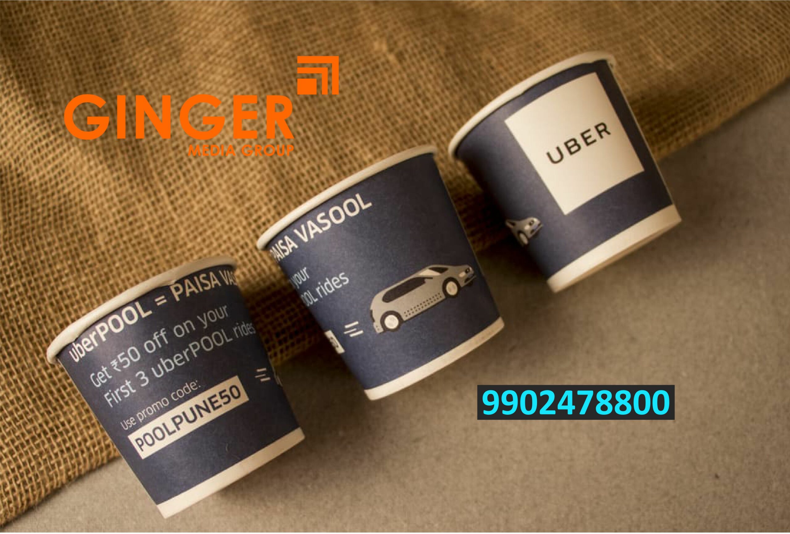 Cup Branding in India for UBER