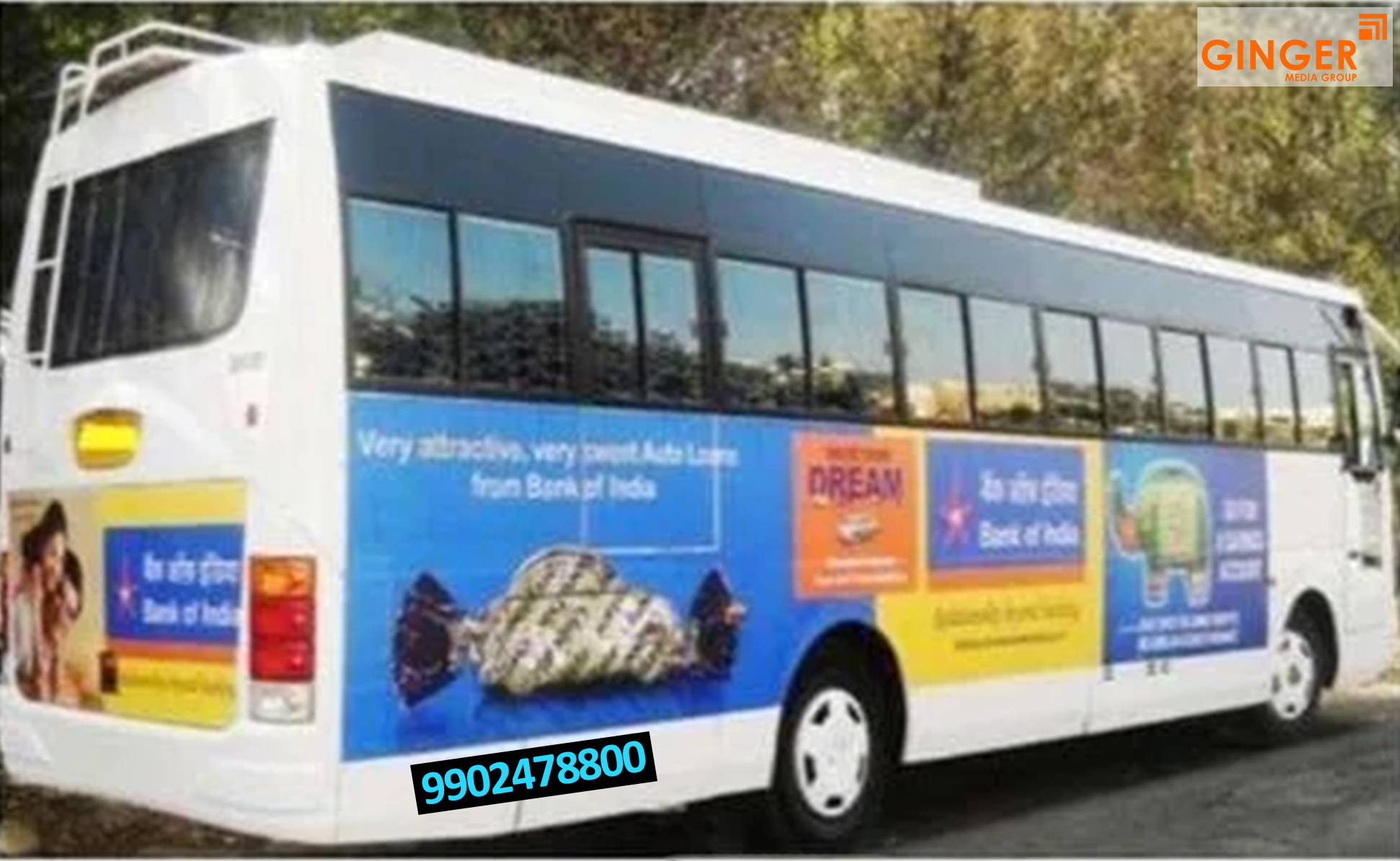 Bus Advertising in Delhi for Bank of India