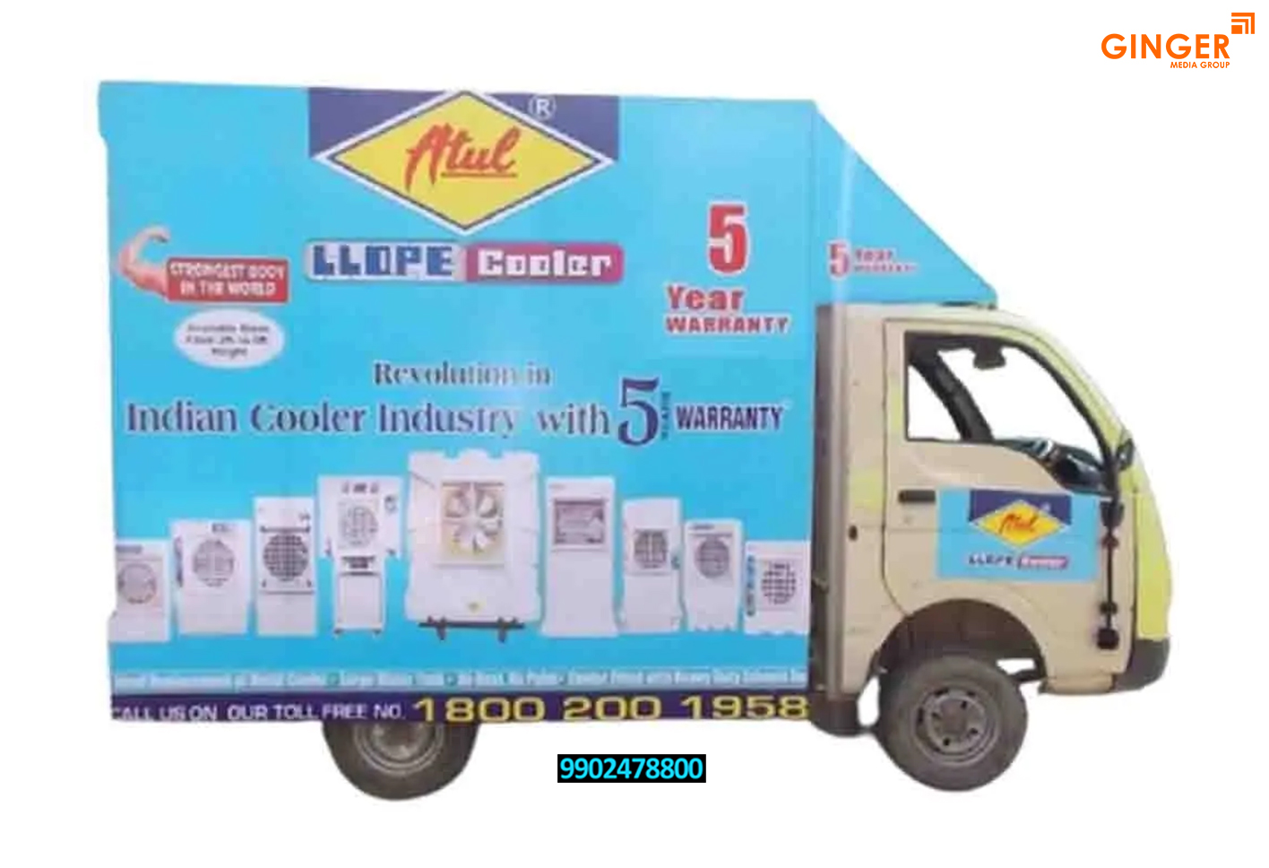 Mobile Van Advertising in Delhi for Atul Brand