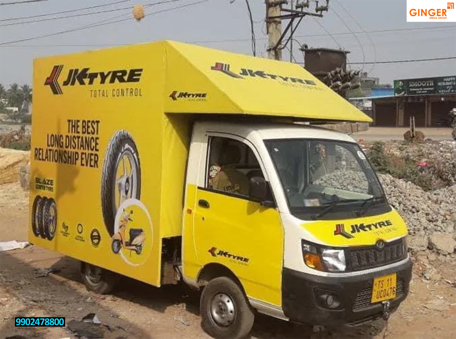 Mobile Van Advertising in Delhi for JK Tyre
