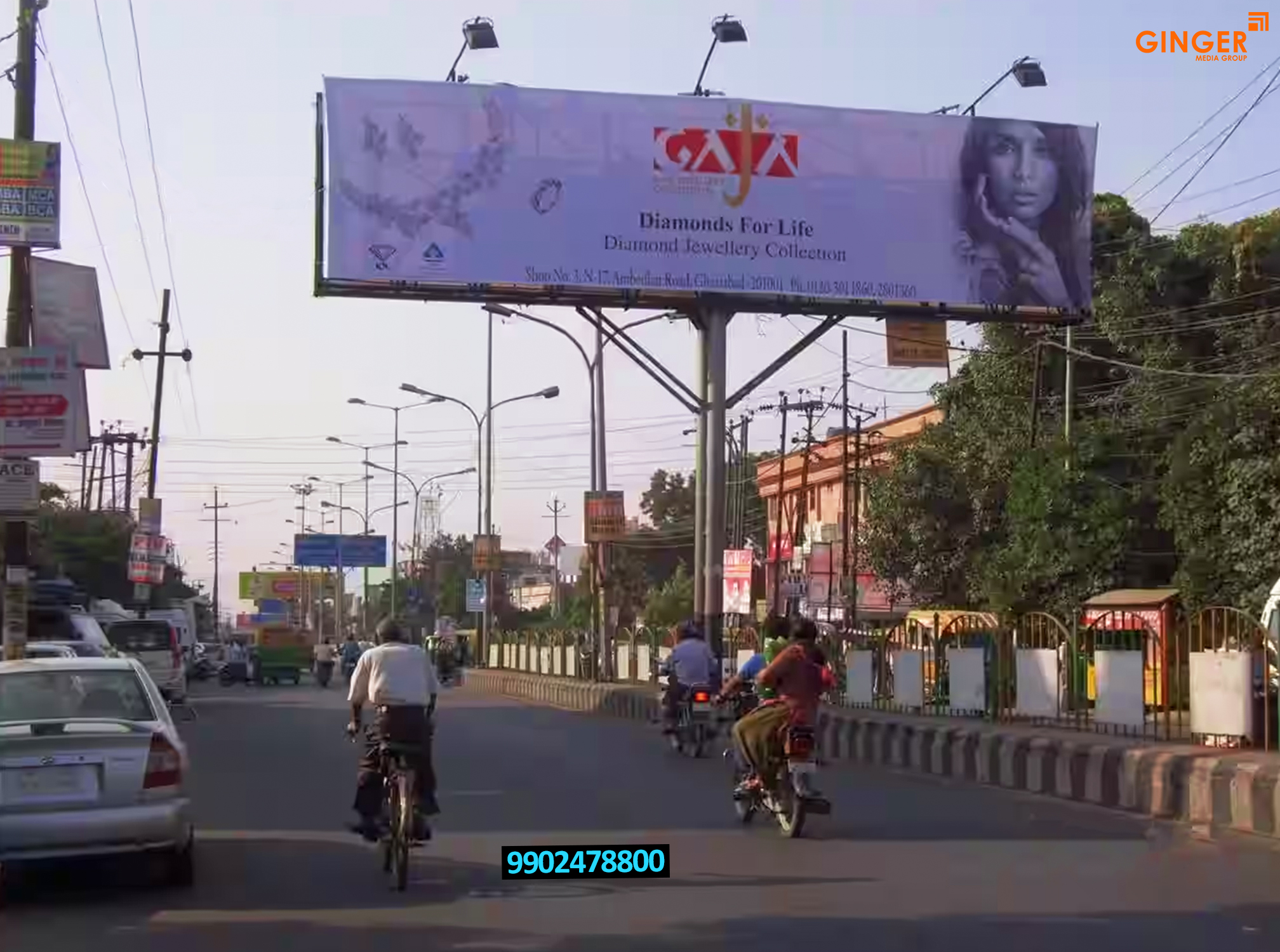 Billboard Advertisng in Delhi for GAJA Diamand