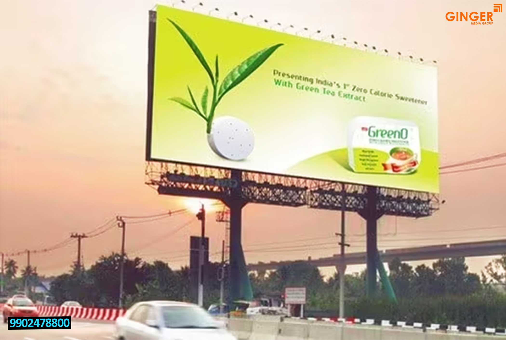 Billboard Advertising in Delhi for Greeno Tea