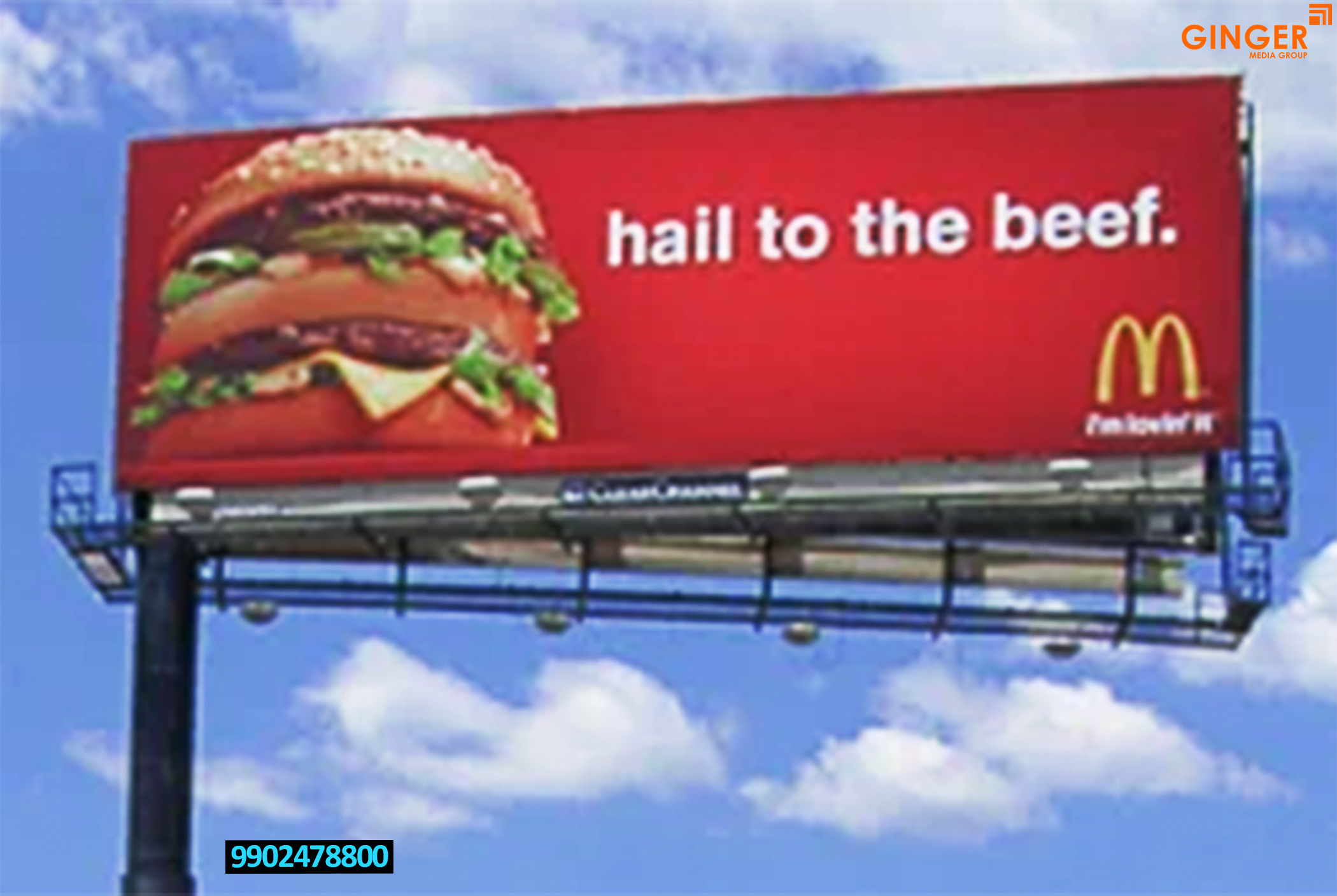 Billboard advertising in Delhi for mcdonalds