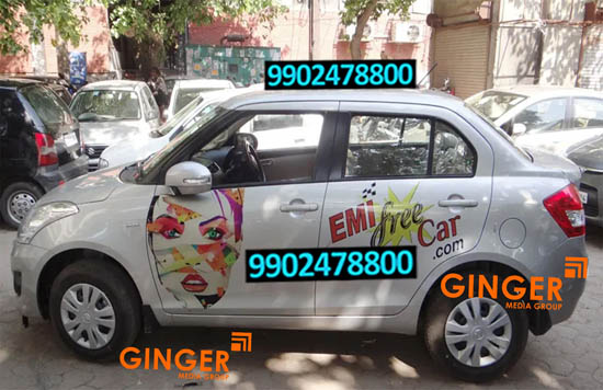 Cab Advertising in Hyderabad for EMI free Car. Com