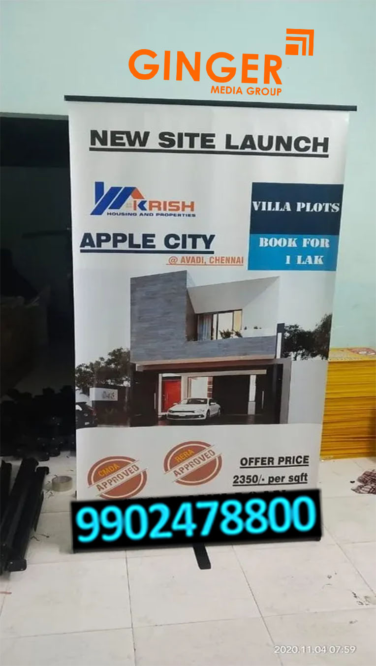 Milestone Standee advertising in PAN India for APPLE CITY