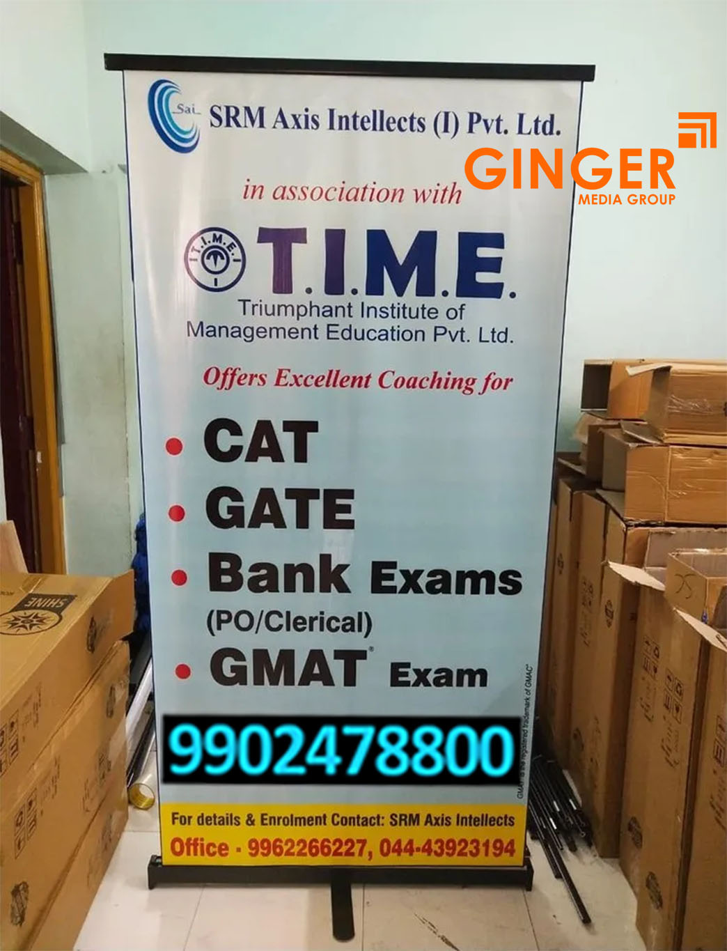 Milestone Standee Advertising in PAN India for T.I.M.E.