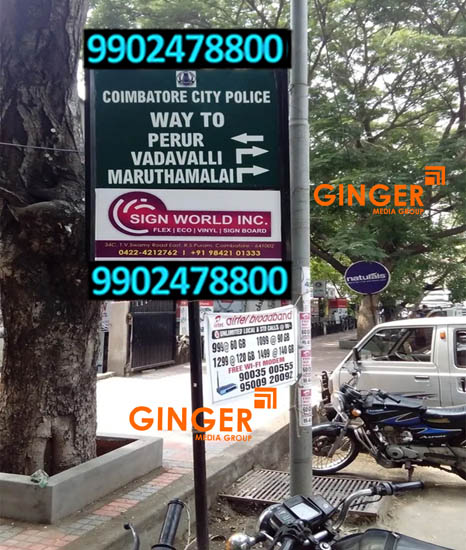 Pole Bord in Kolkata for SIGN WORLD INC. with black color