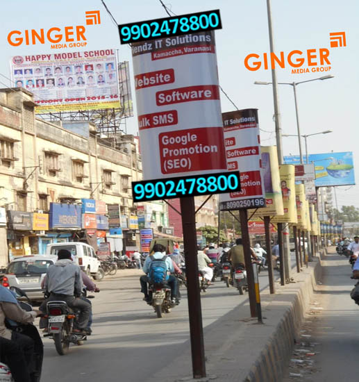 Pole Boards in Hyderabad with white and red color