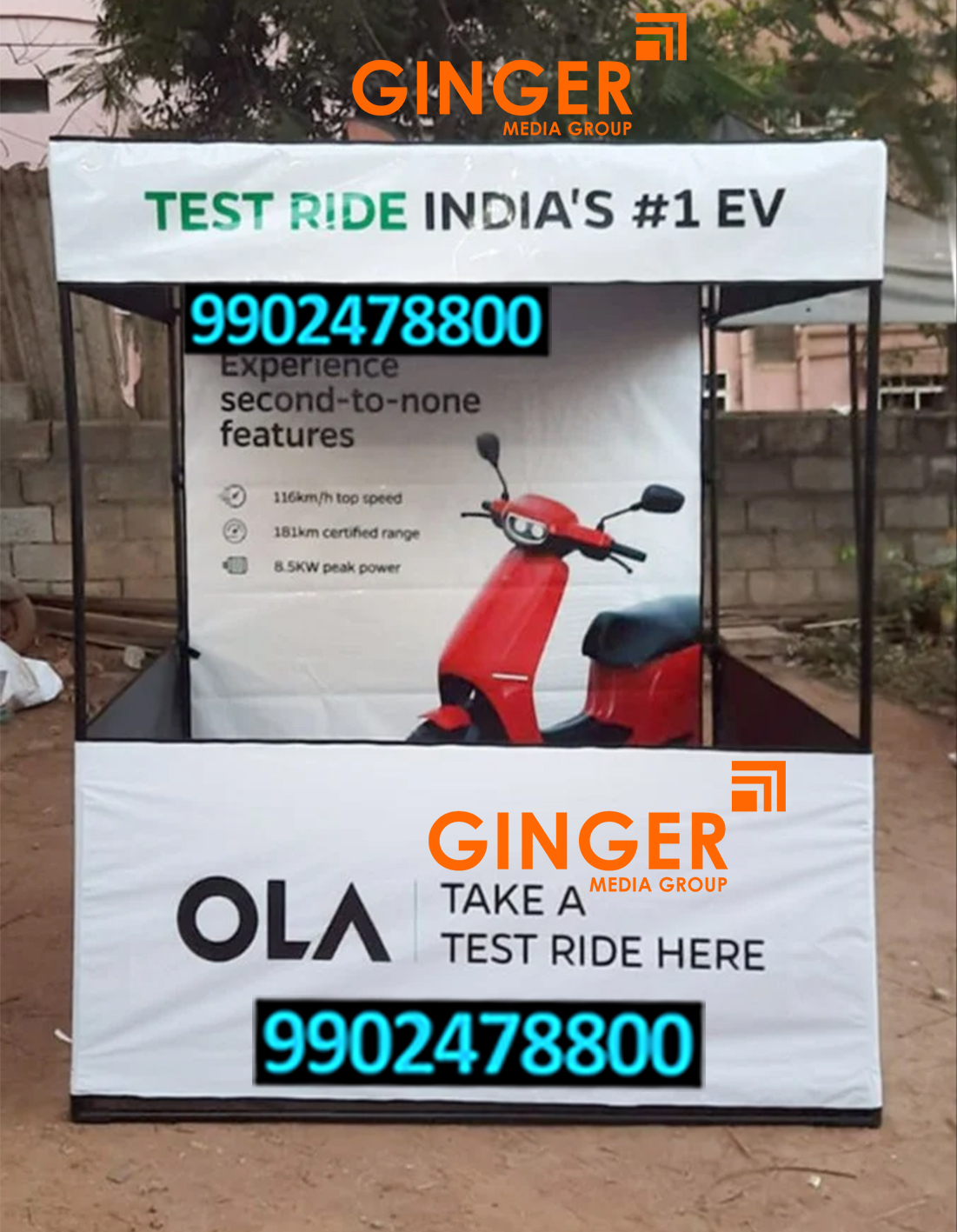 Promo Tables Advertising in India for OLA