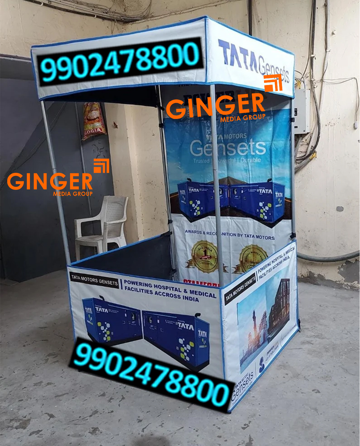 Promo Tables Advertising in India for TATA Gensets