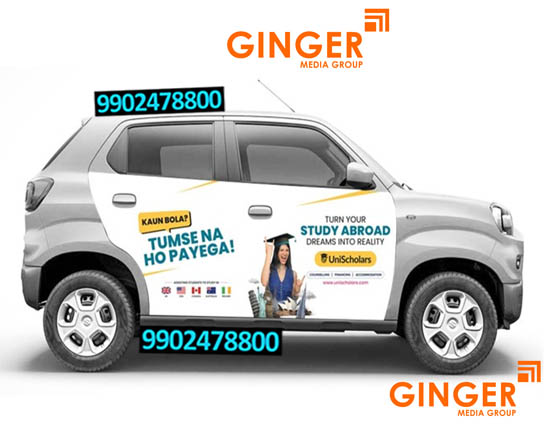 Cab Advertising in Pune with White color