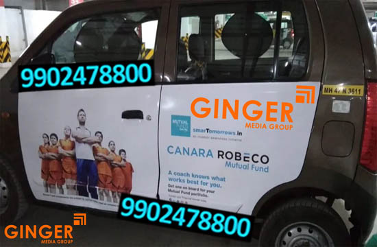 Cab Advertising in Pune with White color