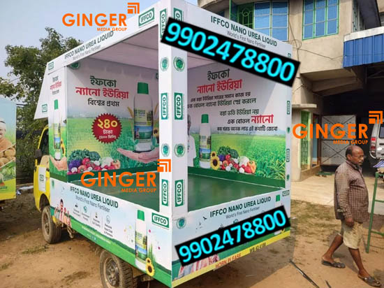 Mobile Van Advertising in Kolkata with green color