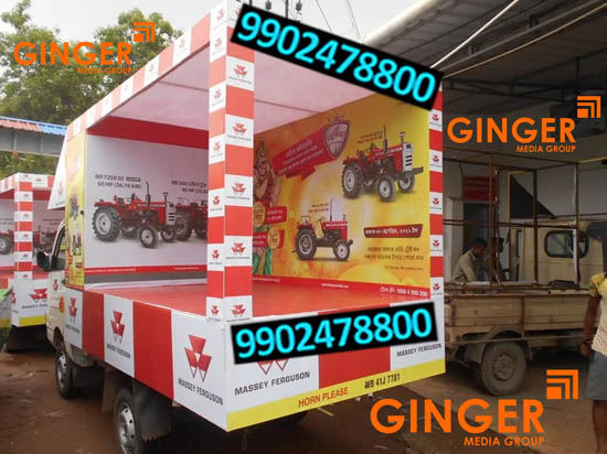 Mobile Van Advertising in Kolkata with yellow color