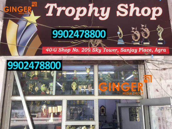 Shop Name Board Advertising in Agra for Trophy Shop