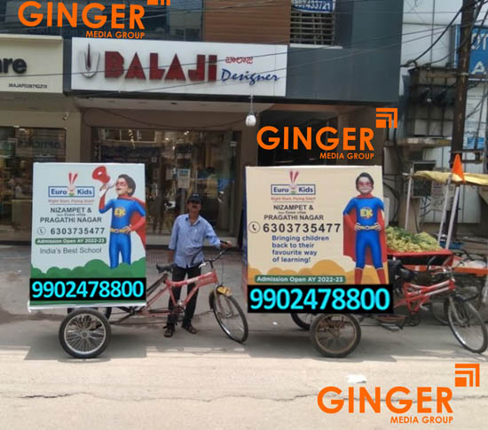 Tricycle Advertising in India for Euro Kids